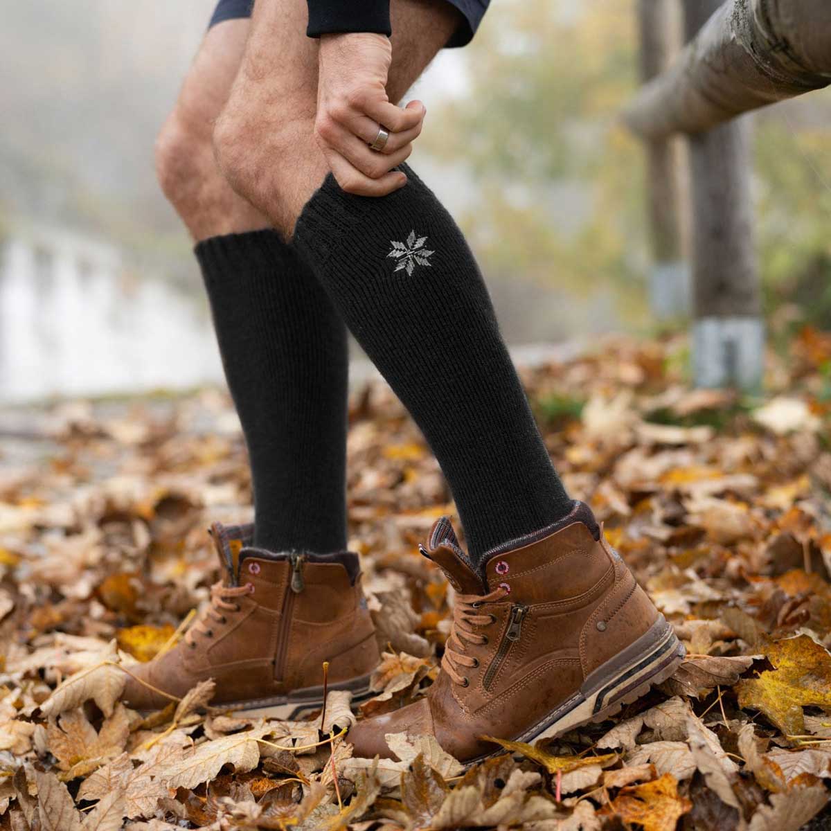 Charcoal Kniesocken (2 Paar)