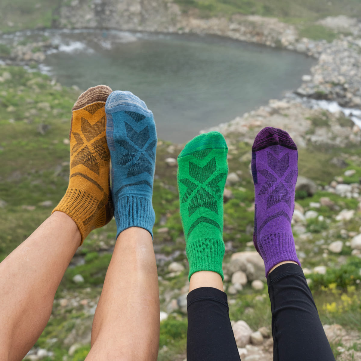 Hiking - Bunt Knöchellang (5 Paar)