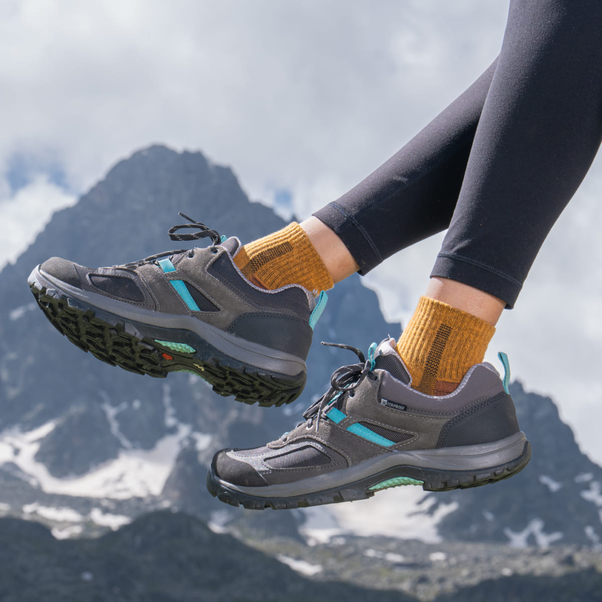 Hiking - Gelb Knöchellang (1 Paar)
